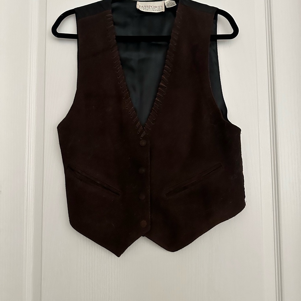 Brown Suede Vest
